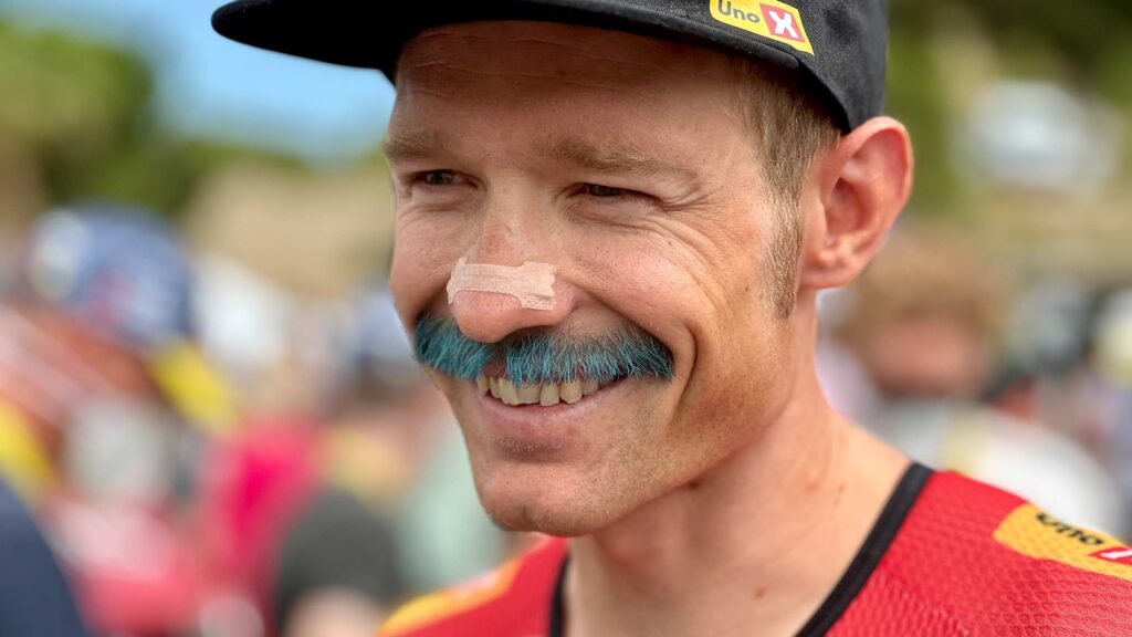 Why Magnus Cort Dyed His Mustache Blue at the Tour de France